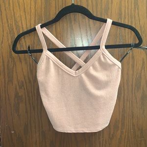 Sparkly pink tank top, size S